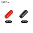 thumbnail image 3 of Unique Bargains 200pcs Rubber End Caps Cover Assortment 3/16 inch Screw Thread Protector for Screw Bolt Black Red, 3 of 5