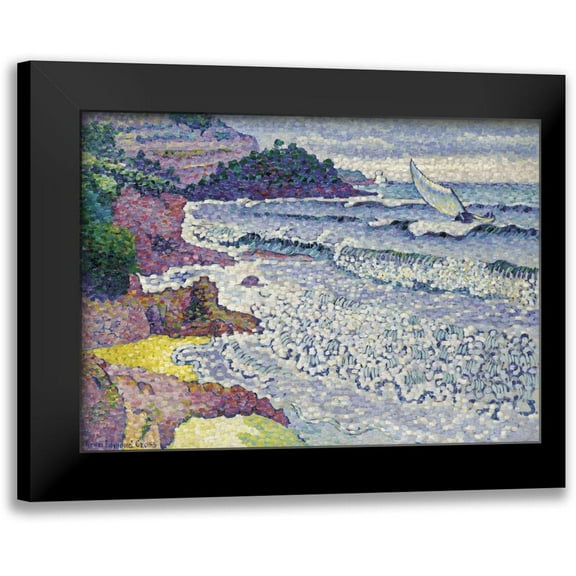 Cross, Henri Edmond 14x11 Black Modern Framed Museum Art Print Titled - La Mer Clapotante