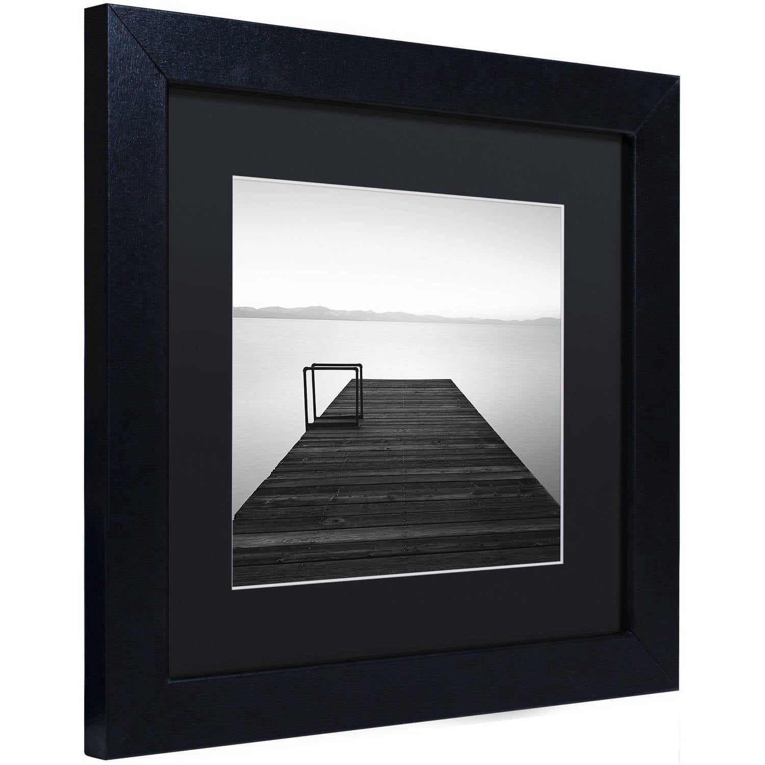 Trademark Fine Art "Cube" Canvas Art by Moises Levy Black Matte, Black Frame