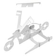 thumbnail image 2 of Stainless Steel Chicken Stand Removable Portable MotorcycleShape BBQ Roaster Stand for Party(Skull Shape ), 2 of 5