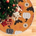 thumbnail image 5 of FMSHPON Halloween PatternBats Pumpkins Xmas Christmas Tree Skirt Stand Mat for Holiday Party Decoration Indoor Outdoor 48 inches, 5 of 6