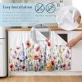 thumbnail image 5 of Pastoral Spring Floral Cabinet Curtain 35"Wx35"L,Dustproof Under Sink Skirt with Self Adhesive Tape,Elegant Summer Flower Botanical Cabinet Curtain Cover for Kitchen Sink,Bathroom Vanity,Laundry Room, 5 of 9