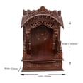 thumbnail image 3 of Pooja Bazar Wooden Pooja Mandir for Home - Torana Temple - Rosewood Finish, Large (W 12 X L 24 X H 34), 3 of 5