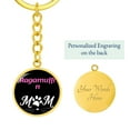 thumbnail image 5 of Ragamuffin Cat Mom Keychain Stainless Steel or 18k Gold Circle Pendant, 5 of 16
