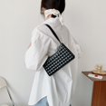 thumbnail image 3 of Women PU Pure Color Shoulder Underarm Bag Mini Hobos Purse (Black), 3 of 7