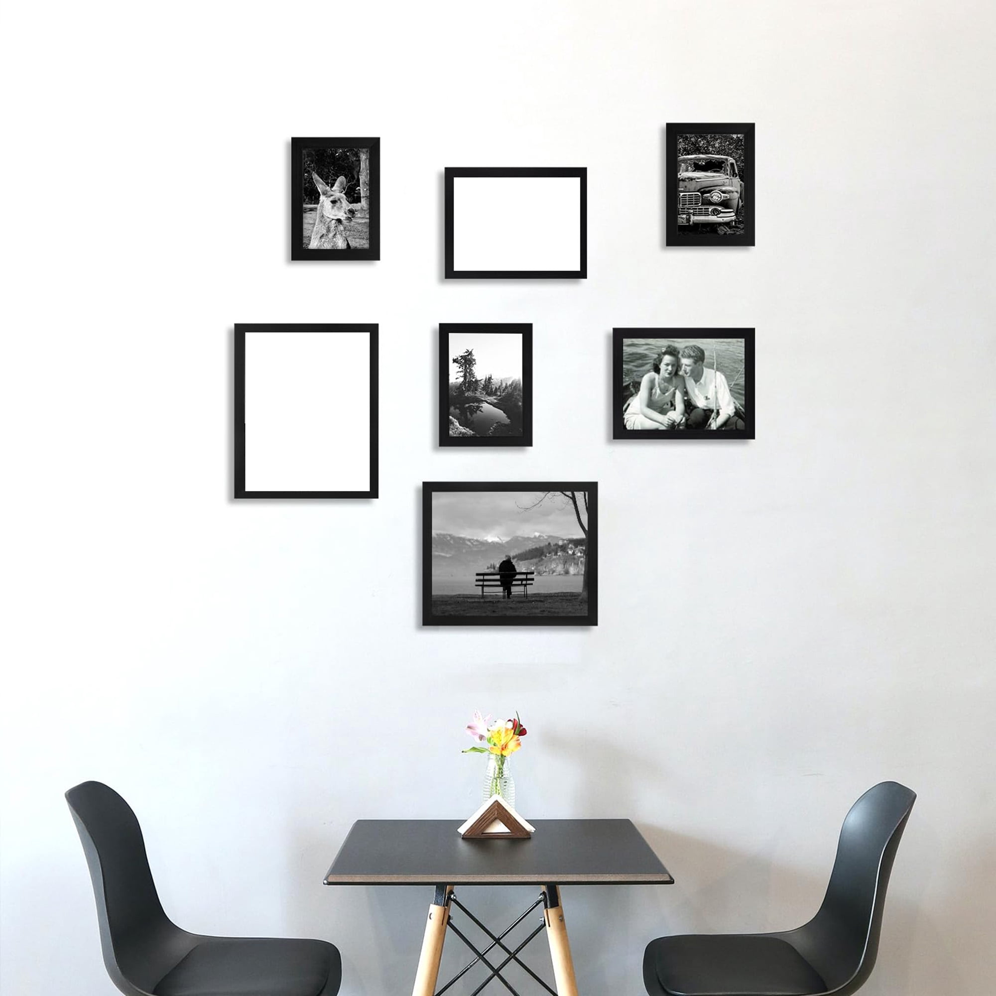 8x10 Photo Frames, 12 Pack Multi-Use Frames, Wall Mountable Picture Frames, Desktop Display Frames, Perfect for Gallery Wall, Family Picture Collages, Office Decor, Black