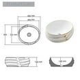 thumbnail image 5 of MEJE 18 Inch Above Counter Art Basin Oval Embossed Pattern With Gold Trim Design, Countertop Bathroom Vessel Sink, Porcelain Ceramic Vanity Sink (Include pop up drain), 5 of 5