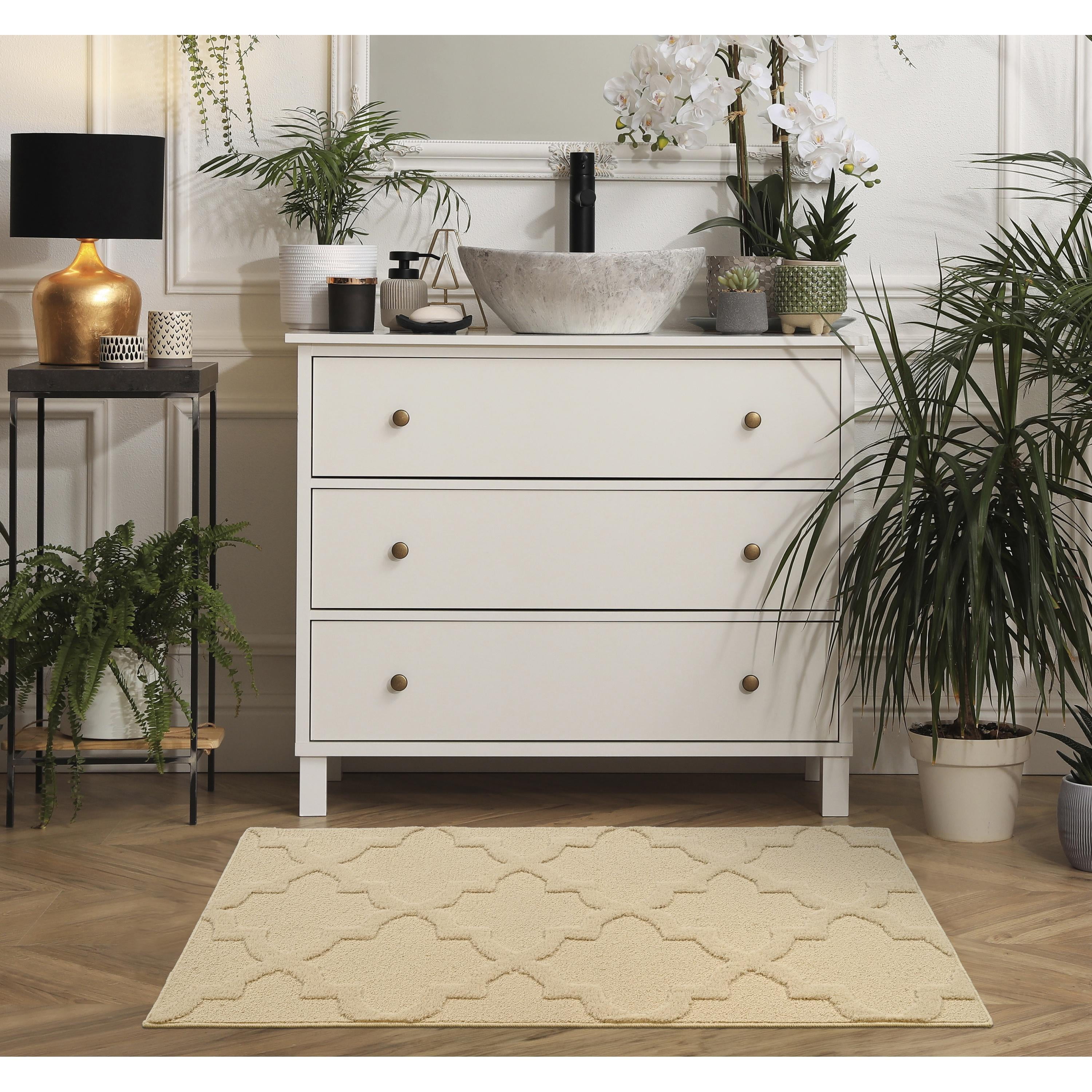 Garland Rug Quatro Polypropylene Tan Indoor Area Rug, 3' x 5'