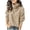 Khaki, variant on Turtleneck Pullover for Women Fleece Lined Long Sleeve Raglan Sleeve Sweater Casual Fall Winter Top