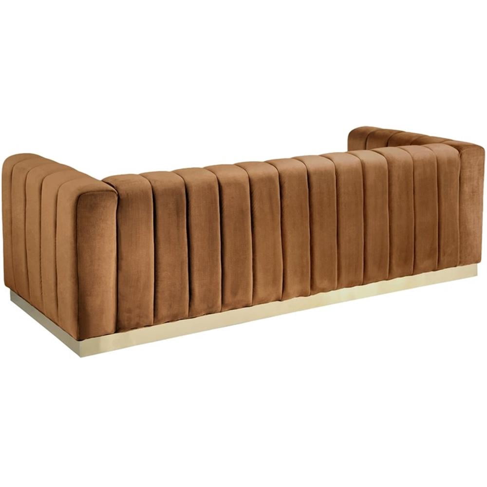 Meridian Furniture Marlon Saddle Velvet Sofa