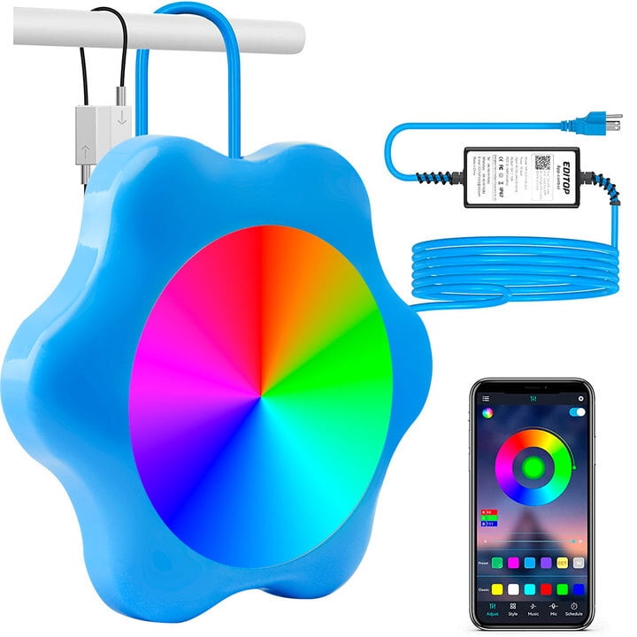 GlamGear LED Pool Light, Underwater Submersible Light, Color Changing