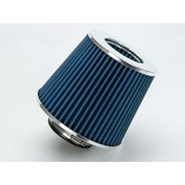 BLUE 2.5" 63.5 mm Inlet Cold Air Cone Replacement Performance Washable Clamp-On Dry Air Filter