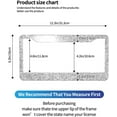thumbnail image 3 of Silver Glitter License Plate Frames - License Plate Covers, 2 Packs Universal Aluminum Tag Frame for Front and Rear Car Tags, 3 of 6