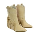 thumbnail image 1 of XY London Bottes de Cowboy à Franges pour Femmes, 1 of 4