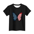 thumbnail image 4 of FAVIPT Teen Girl 4th of July Tops Summer 250 Years Boys American Flag Shirt Red White Blue Tshirt Independence Day Tee Black,10-11Years, 4 of 6