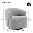 thumbnail image 2 of BRILHAMEZ Swivel Accent Chair Loop Yarn Barrel Armchair for Living Room Bedroom,Gray, 2 of 6