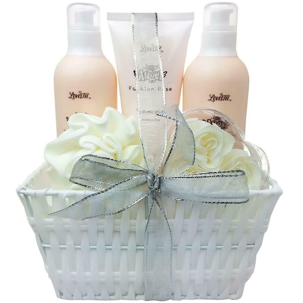 Bath And Body Rose Spa Bath Gift Baskets For Women Girls Birthday Party