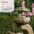 thumbnail image 4 of Alpine Corporation 32"H Layered Pagoda Polystone Fountain with LED Lights, 4 of 11
