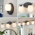 thumbnail image 6 of C Cattleya 24.25in 3-Light Oil-rubbed Bronze Vanity Light with White Opal Glass Shade, 6 of 7