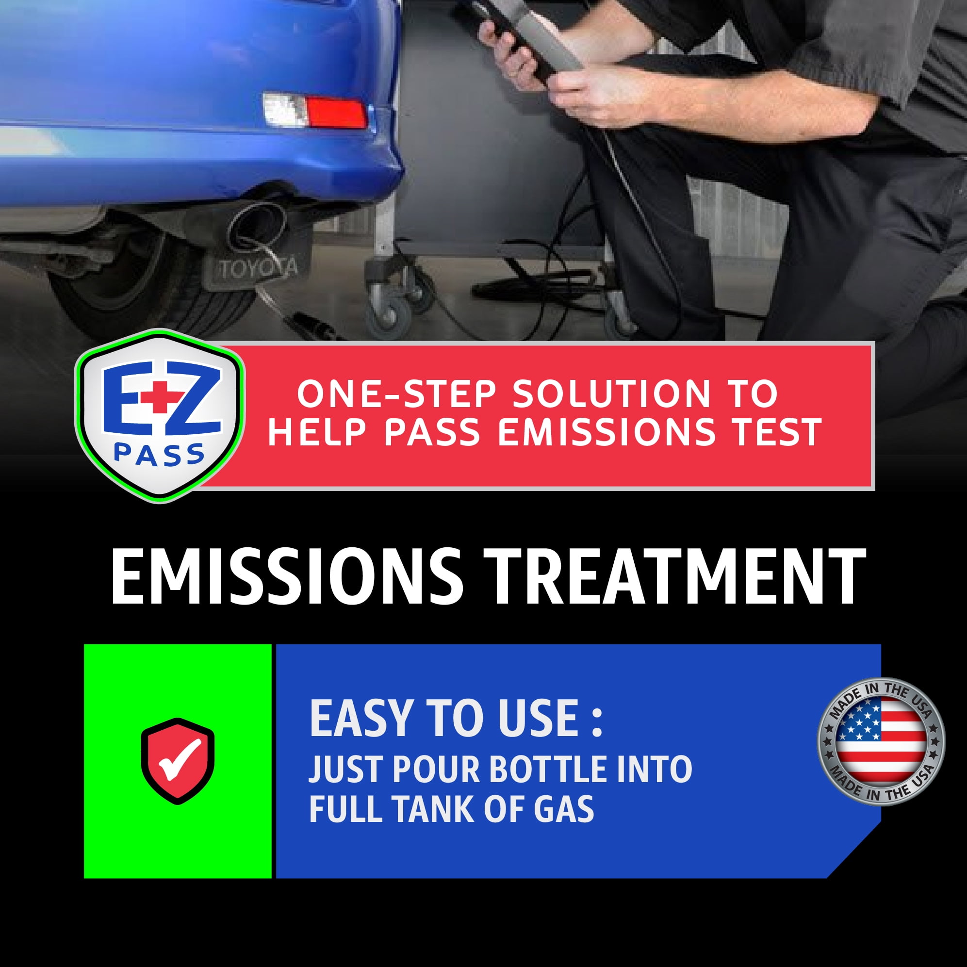 EZ Pass Emissions Treatment Automotive Additive Catalytic & Exhaust Cleaner 16 fl oz