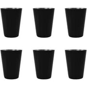 Gifts Infinity Party Black Stainless Steel Shot Glass, 2 Ounce - Set of 6