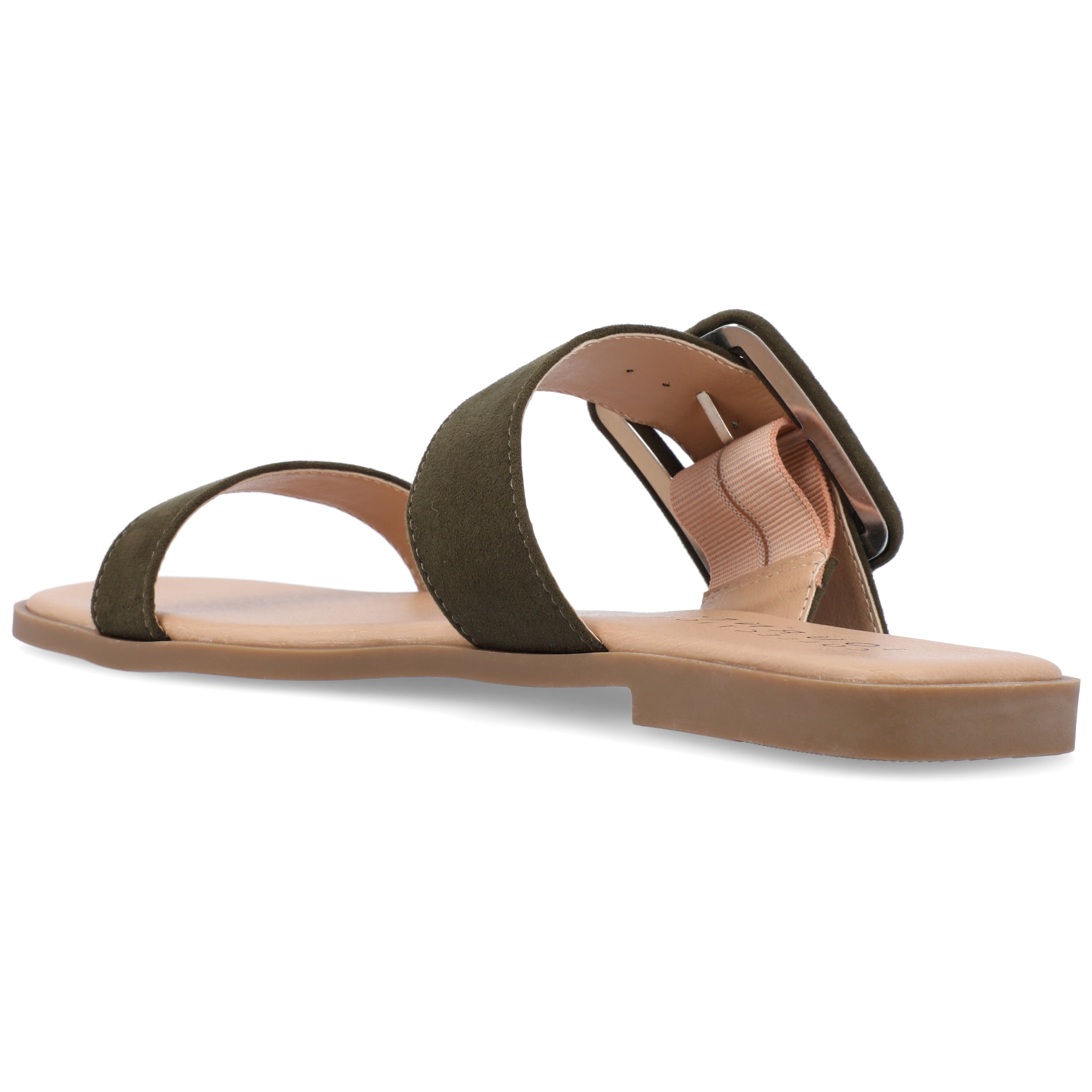 Journee Womens Kerris Multi Strap Slip On Sandals