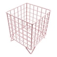 thumbnail image 4 of Cesta de almacenamiento de hierro, práctico organizador de escritorio para baño, dormitorio y oficina. Rosa, 4 of 9