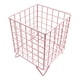 thumbnail image 4 of Organizador de escritorio, cesta de almacenamiento de hierro, cómoda y compacta caja de almacenamiento de papelería. Rosa, 4 of 9