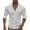 White, variant on Dpytoraw Mens Fashion Casual Cot Ton And Buckle Solid Color Nine Sleeve Shirt Shirt Top Men’s Linen Shirts