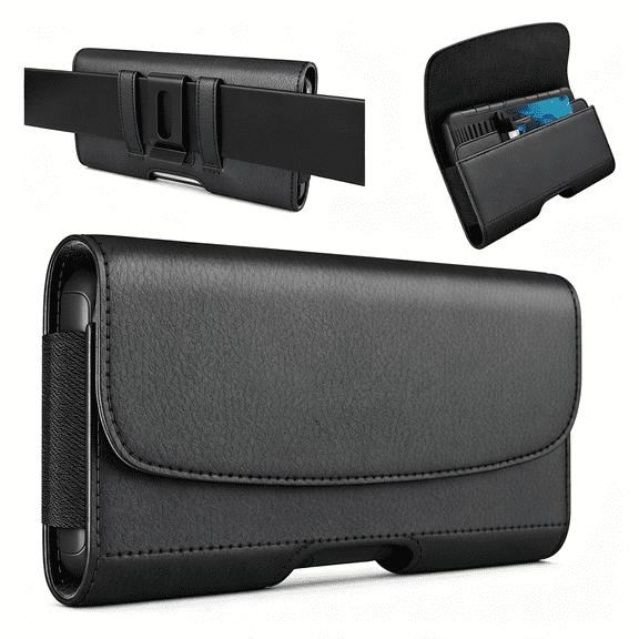 GASTROPOD Case for Large Iphone Plus,Pro Max 16 15 14 13 12 11 Xs S25 S24 S23 S22 S21 ,Cell Phone Belt Holster Clip,Id Card Holder Pouch,Fits Case-Black