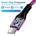 thumbnail image 5 of USB C Cables,USB C to USB C Cable 6ft 3 Pack FiveBox PD Fast USB Type C Charging Cord Nylon Braided USB C Charger Cables(Rose,Blue,Purple), 5 of 7