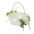 thumbnail image 3 of serony Flower Girl Basket Container Flower Baskets for Shower B Bride Ceremony Bridal Style White Style B, 3 of 5