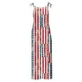 thumbnail image 4 of 4th of July Overalls for Womens Fashion Vintage American Flag Romper Jumpsuit Baggy Sleeveless Adjustable Straps Jumpsuits Summer Cotton Linen One Piece Rompers Patriotic Beach Vacation Outfits, 4 of 5