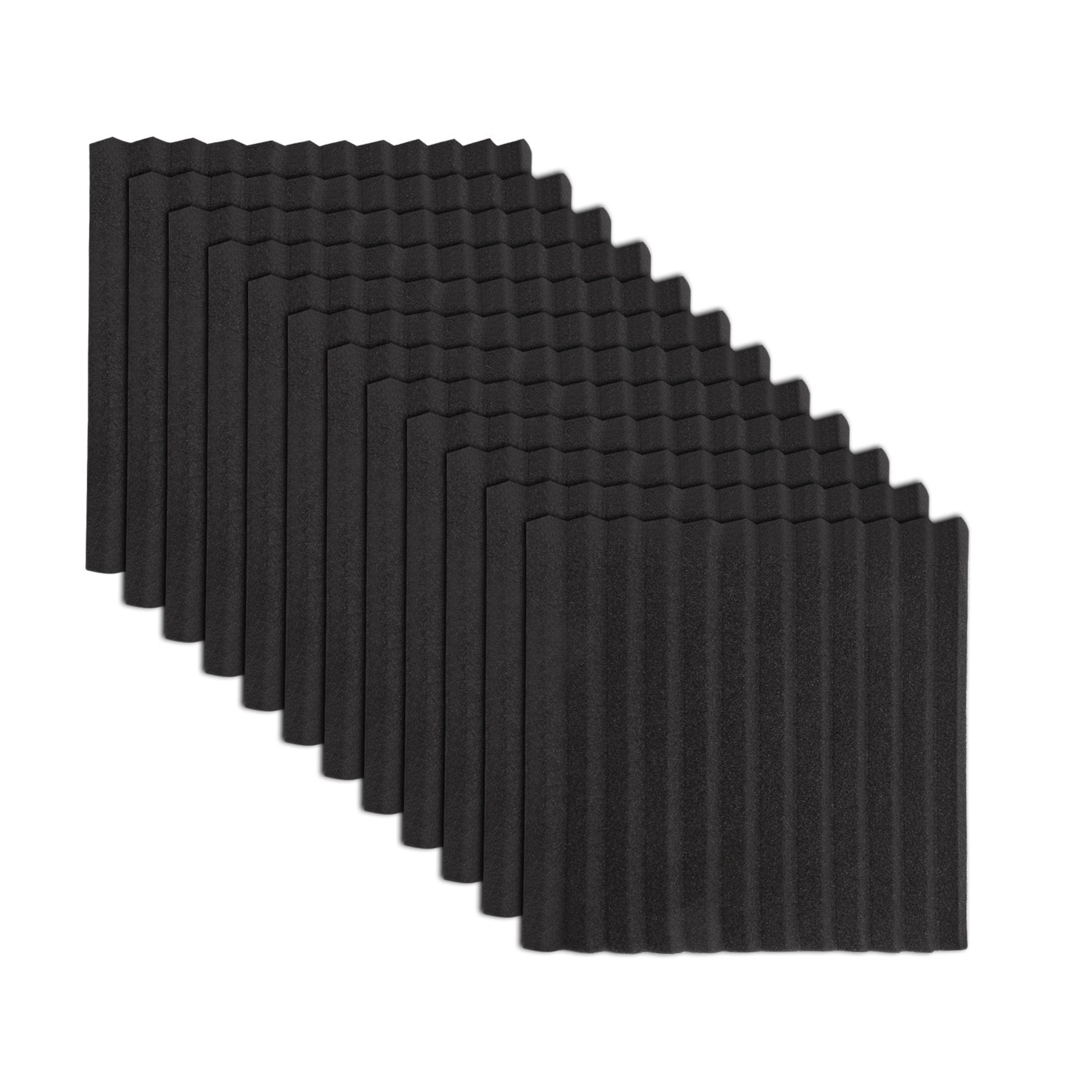 12 Pcs Black Acoustic Panels Soundproofing Foam Acoustic Tiles Studio Foam Sound Wedges 2.5 x 30