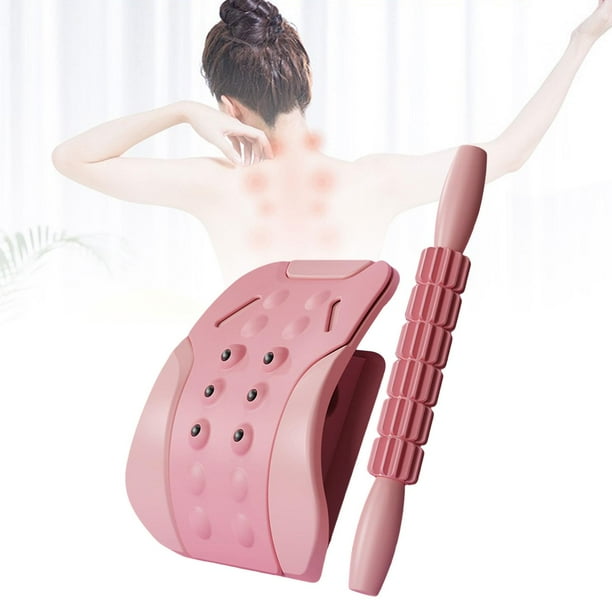 Estiramiento de espalda, masajeador de cuello con rodillo de