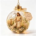 thumbnail image 2 of Christmas Decorations Illuminated Scripture Keepsake Ornament Lighted Bible Verse Decor for Christmas Tree Tabletop Home Religious Gift, 2 of 7