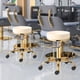 thumbnail image 2 of Silla giratoria Rolling Stool OmySalon Vanity Salon para masajes, color blanco, 2 of 8