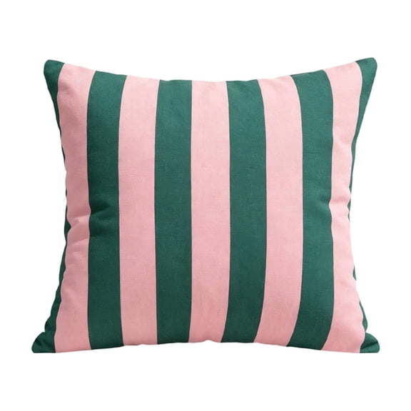 Outdoor Waterproof Pillow Cover 18x18 - Geometric Stripe Decorative Cushion Case Patterned Square Throw for Sofa Couch, Patio, Garden