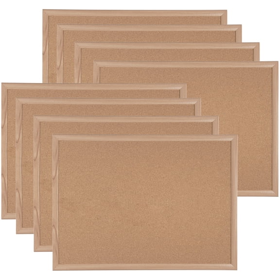 8 Pack: 23" x 17" MDF Framed Cork Board by B2C