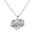 thumbnail image 2 of Carta Miembros de la familia Collar de corazón de diamante completo Accesorios de moda para mujer Wmkox8yi  sjalhkljlk1121, 2 of 5