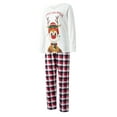 thumbnail image 4 of Fiomva Matching Family Pajamas Sets Christmas PJ's Letter Print Top and Plaid Pants Jammies Sleepwear, 4 of 10