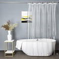 thumbnail image 1 of Cortina de ducha transparente extra larga de 180 x 200 cm, cortina de ducha transparente impermeable para baño, 1 of 5