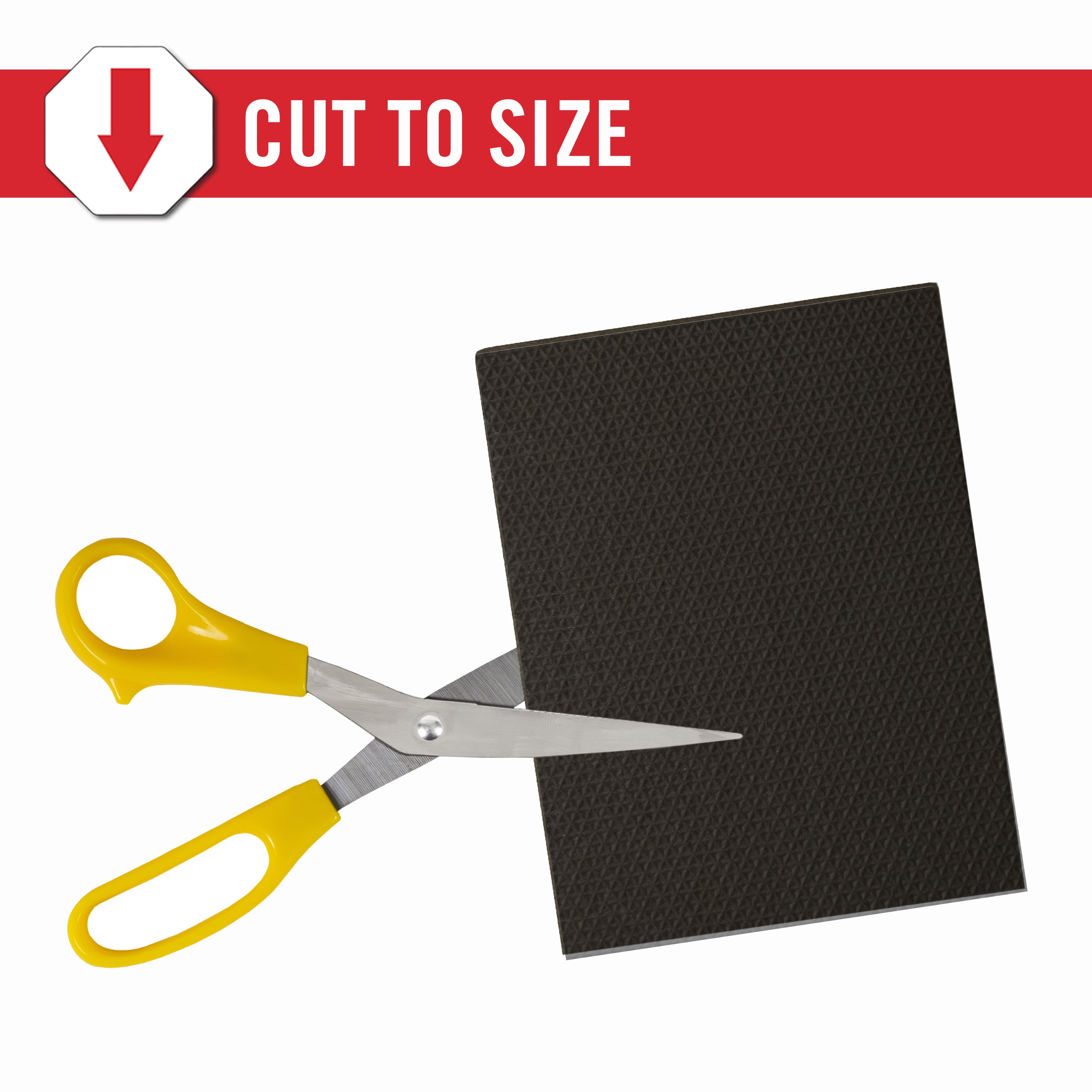 Super Sliders Anti-Skid Rubber Gripper Pads for Furniture, 2-Pack, Black