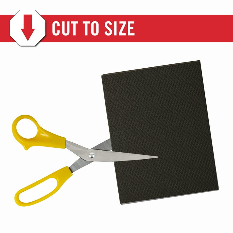 Super Sliders anti-skid rubber gripper pads for furniture and décor, prevents sliding on hard surfaces – 2-pack, Black