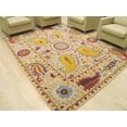 thumbnail image 5 of EORC Ivory Hand-Tufted Wool Transitional Paisley Rug, 8'9 x 11'9, 5 of 5