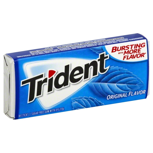 Trident Original Flavor Sugar Free Gum with Xylitol, 18 count