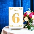 thumbnail image 2 of Golden Border 26 Pcs Wedding Table Number Cardss 4x6 Inch with Head Table Double Sided Parties Events Ceramony Birthday Baby Shower, 2 of 3