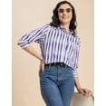 thumbnail image 5 of Moomaya Cuff Sleeves Spread Collar Cotton Shirt - Women's Casual Printed Shirt, 5 of 9