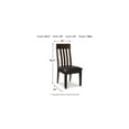 thumbnail image 6 of Signature Design by Ashley Haddigan Faux Leather Cushioned Rake Back Dining Chair, Set of 2, Dark Brown, 6 of 6