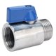 thumbnail image 1 of Mini válvula de bola sanitaria Sailing hembra a macho 5/8 pulgadas BSP PN63 acero inoxidable 304, 1 of 10
